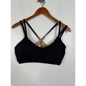 Buffbunny Collection Black Strappy Back Sports Bra XL Activewear Yoga Gym